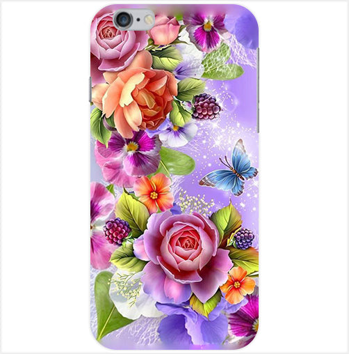 Flower Pattern Design Back Cover For Apple Iphone 6/6S
