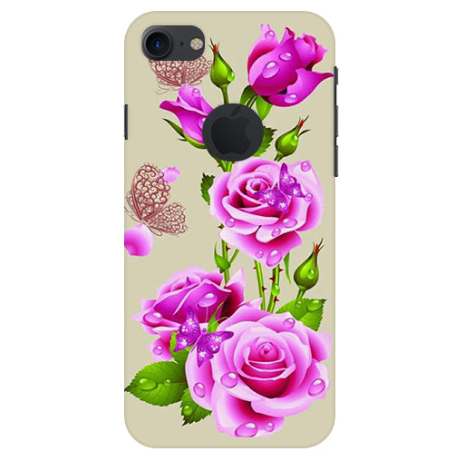 Flower Pattern 1 Design Back Cover For Apple Iphone 7 Logocut