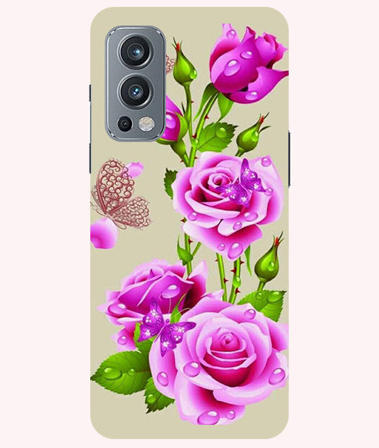 Flower Pattern 1 Design Back Cover For  Oneplus Nord 2 5G