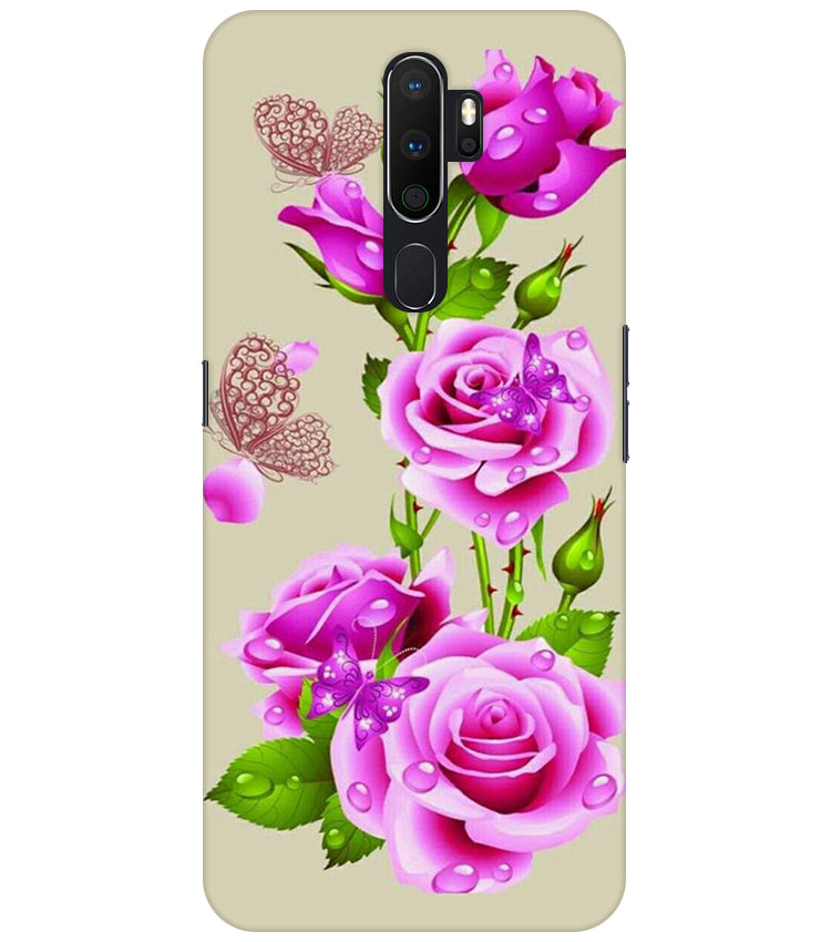 Flower Pattern 1 Design Back Cover For Oppo A9 2020