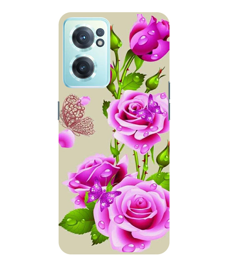 Flower Pattern 1 Design Back Cover For Oneplus Nord CE 2 5G