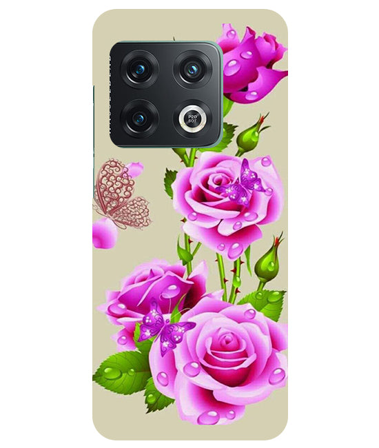 Flower Pattern 1 Design Back Cover For Oneplus 10 Pro 5G