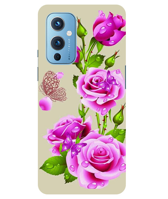 Flower Pattern 1 Design Back Cover For Oneplus 9