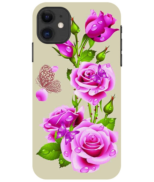 Flower Pattern 1 Design Back Cover For  Apple Iphone 11