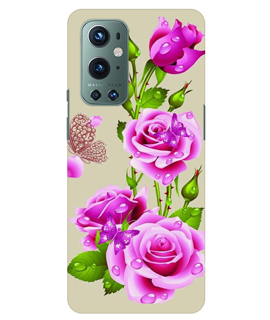 Flower Pattern 1 Design Back Cover For Oneplus 9 Pro
