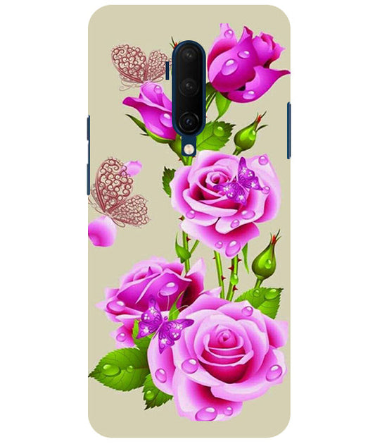Flower Pattern 1 Design Back Cover For  Oneplus 7T Pro