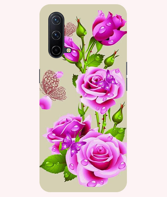 Flower Pattern 1 Design Back Cover For Oneplus Nord CE 5G