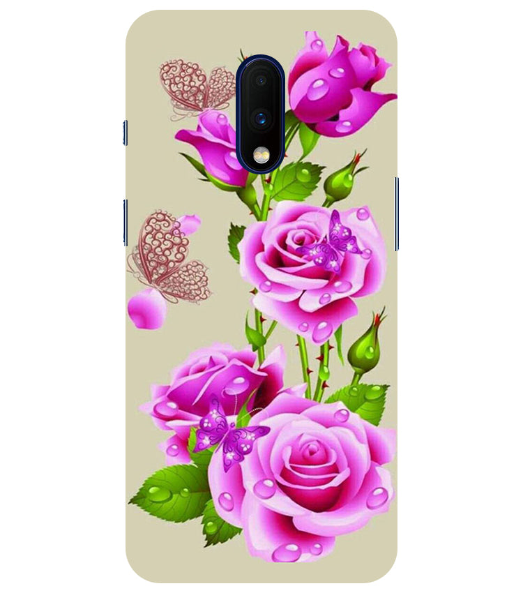 Flower Pattern 1 Design Back Cover For Oneplus 6T