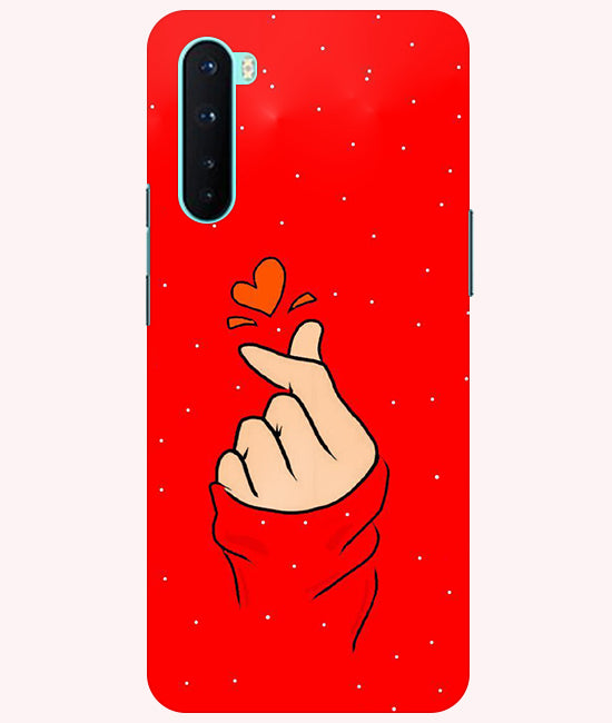 Finger Heart Back Cover For Oneplus Nord 5G