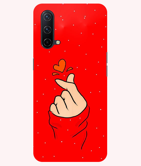 Finger Heart Back Cover For Oneplus Nord CE 5G