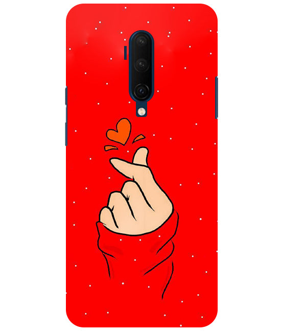 Finger Heart Back Cover For Oneplus 7T Pro