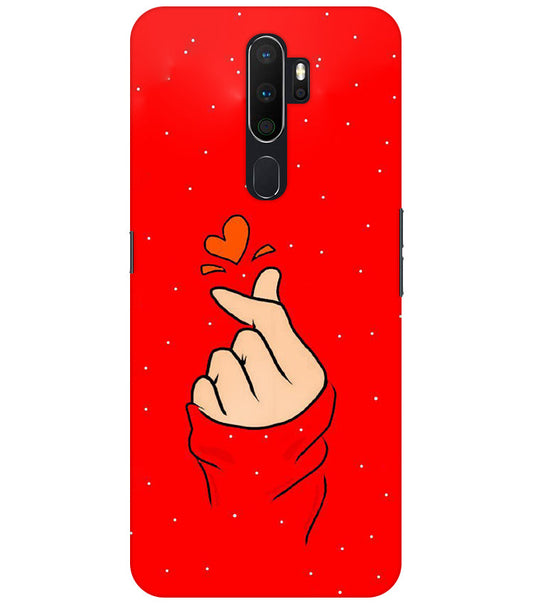 Finger Heart Back Cover For  Oppo A5 2020