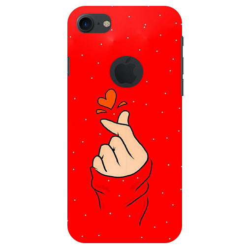 Finger Heart Back Cover For  Apple Iphone 8 Logocut
