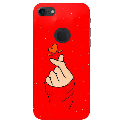 Finger Heart Back Cover For Apple Iphone 7 Logocut