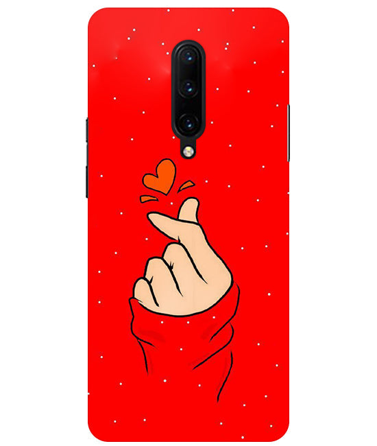 Finger Heart Back Cover For OnePlus 7 Pro