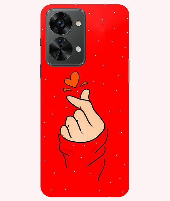 Finger Heart Back Cover For Oneplus Nord 2T 5G