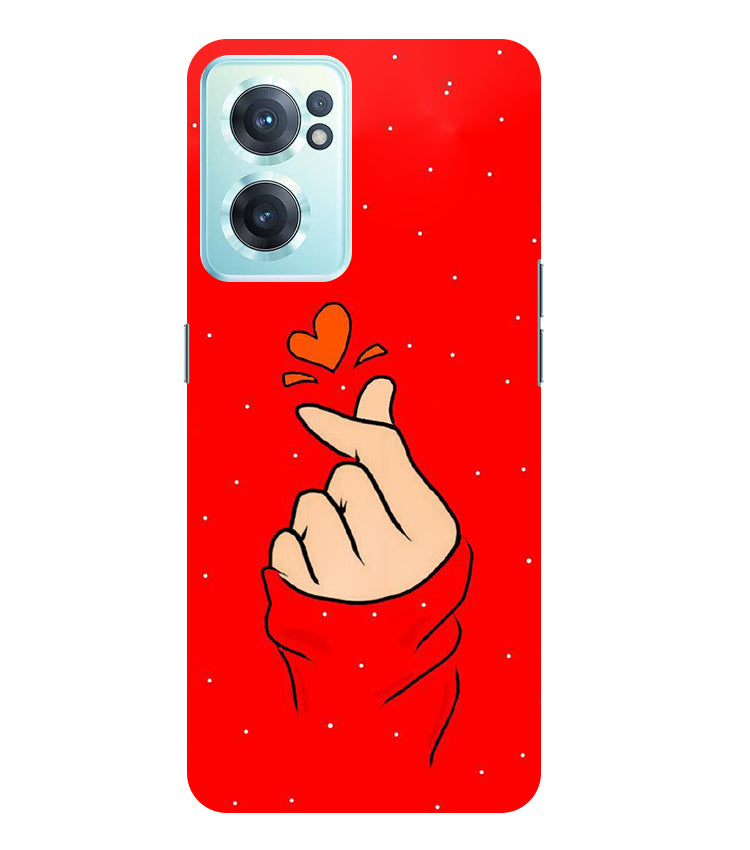 Finger Heart Back Cover For Oneplus Nord CE 2 5G