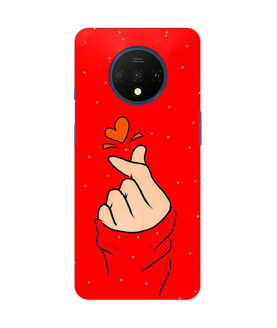 Finger Heart Back Cover For Oneplus 7T