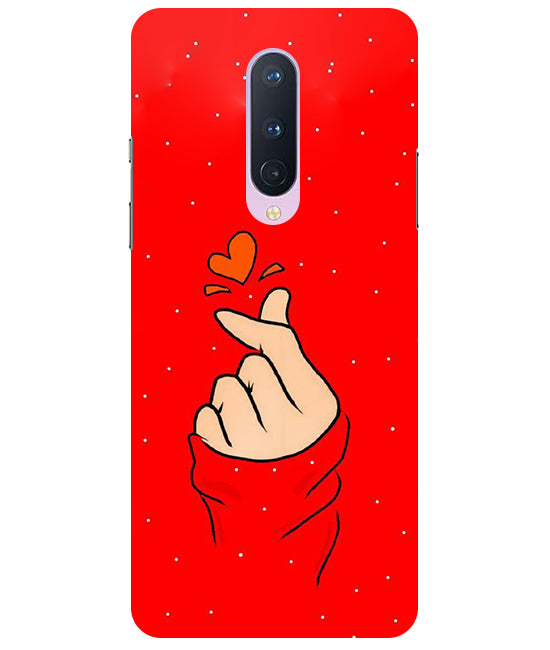 Finger Heart Back Cover For Oneplus 8
