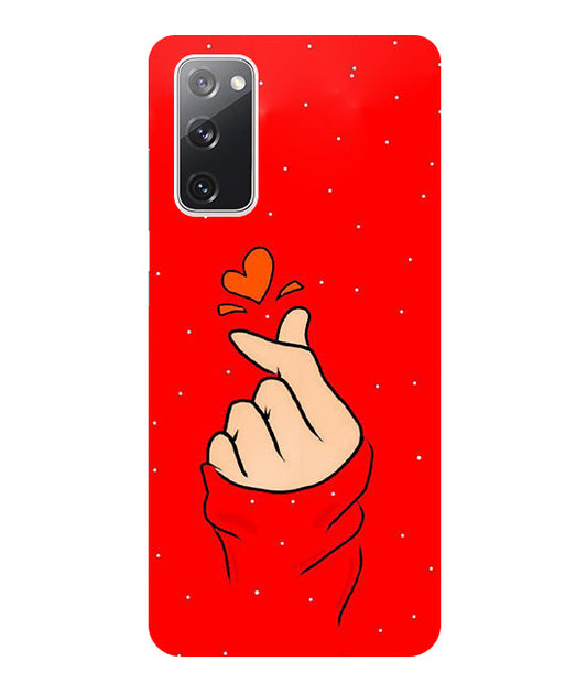 Finger Heart Back Cover For  Samsug Galaxy S20 FE 5G