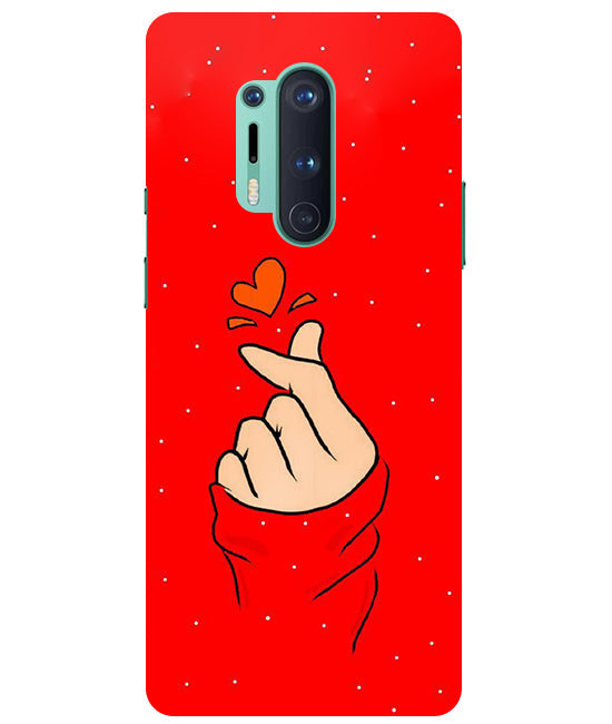 Finger Heart Back Cover For Oneplus 8 Pro