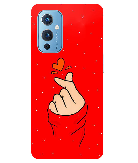 Finger Heart Back Cover For Oneplus 9