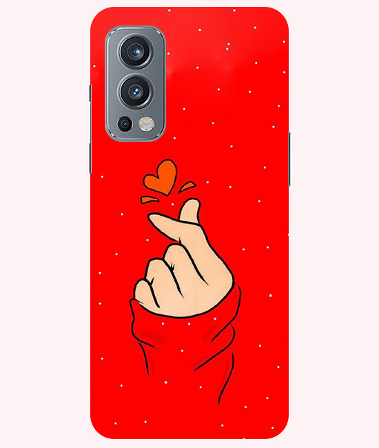 Finger Heart Back Cover For Oneplus Nord 2 5G