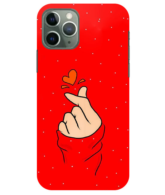 Finger Heart Back Cover For Apple Iphone 11 Pro