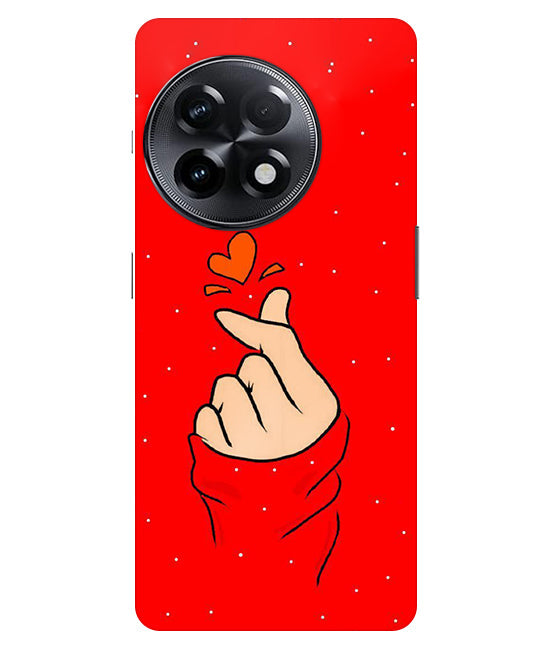 Finger Heart Back Cover For Oneplus 11R 5G