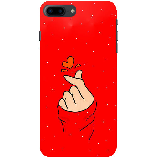 Finger Heart Back Cover For  Apple Iphone 8 Plus