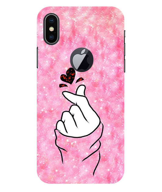 Finger Heart 1 Back Cover For  Apple Iphone X Logocut