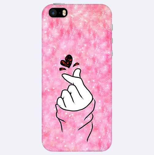 Finger Heart 1 Back Cover For  Apple Iphone 5/5S