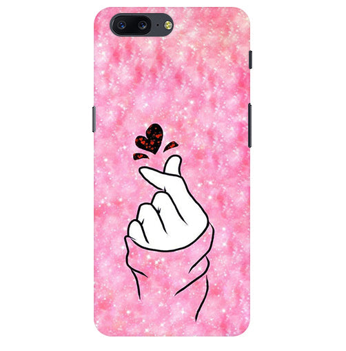 Finger Heart 1 Back Cover For Oneplus 5