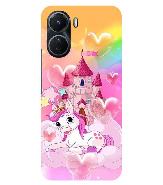 Cute Unicorn Design back Cover For  Vivo Y16 5G