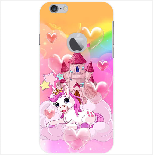 Cute Unicorn Design back Cover For Apple Iphone 6/6S Logo Cut