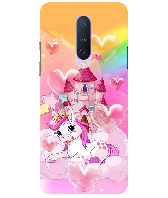 Cute Unicorn Design back Cover For Oneplus 8