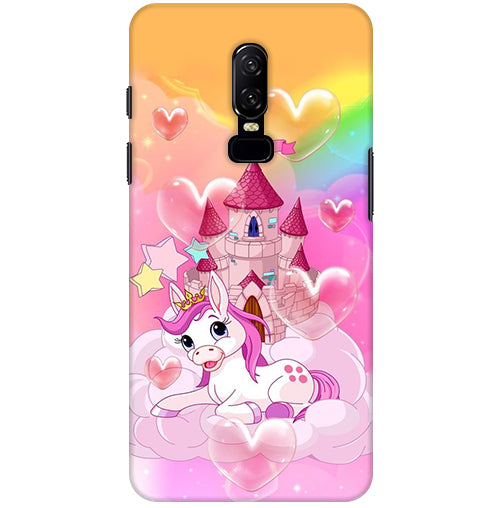 Cute Unicorn Design back Cover For Oneplus 6