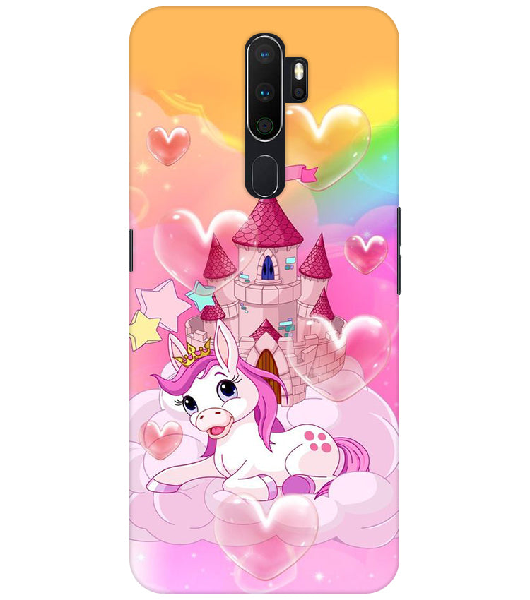 Cute Unicorn Design back Cover For Oppo A5 2020
