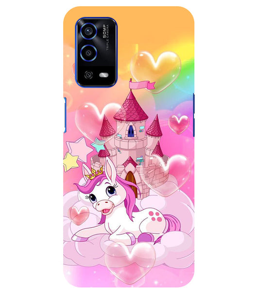 Cute Unicorn Design back Cover For  Oppo A53S 5G
