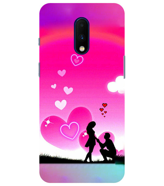 Beautiful Couple Propose  Back Cover For  Oneplus 7