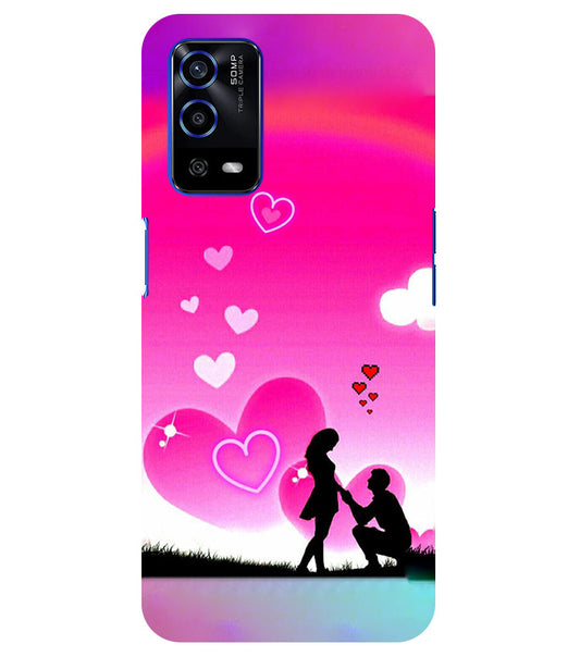 Beautiful Couple Propose  Back Cover For  Oppo A53S 5G