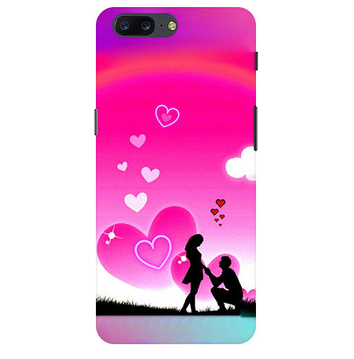 Beautiful Couple Propose Back Cover For Oneplus 5