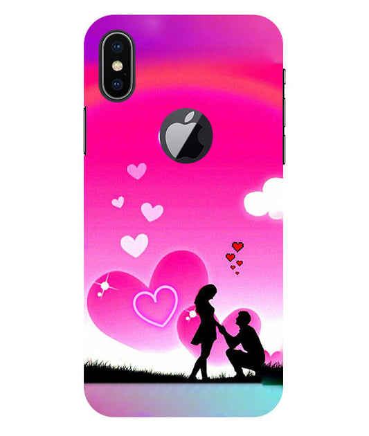 Beautiful Couple Propose  Back Cover For  Apple Iphone X Logocut
