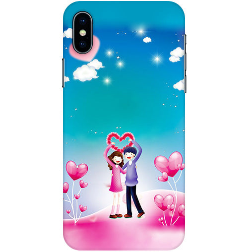 Couple Heart Back Cover For  Apple Iphone X