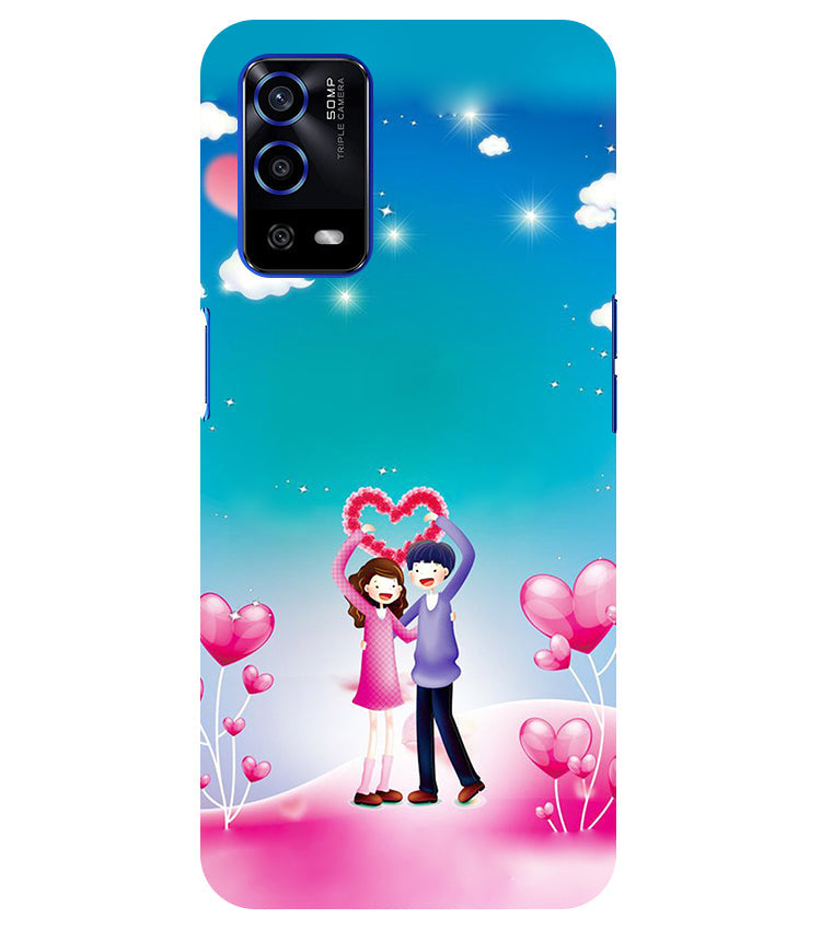 Couple Heart Back Cover For Oppo A53S 5G
