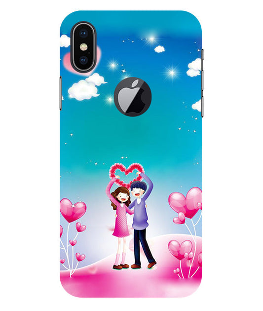 Couple Heart Back Cover For  Apple Iphone X Logocut