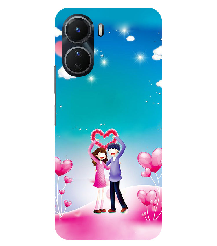 Couple Heart Back Cover For Vivo Y16 5G