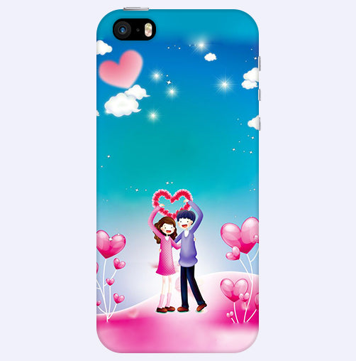 Couple Heart Back Cover For  Apple Iphone 5/5S
