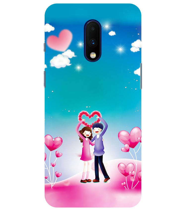 Couple Heart Back Cover For Oneplus 7