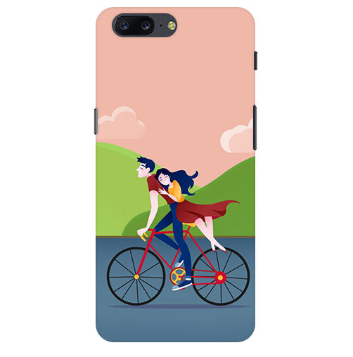 Cycling Couple Back Cover For  Oneplus 5